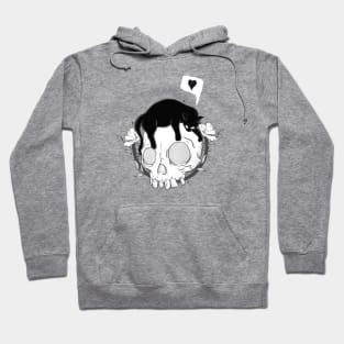 Love, cats and skull Hoodie